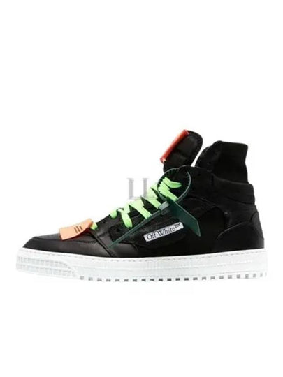 Off Court 3.0 Leather High Top Sneakers Black - OFF WHITE - BALAAN 2