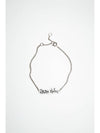 Logo Label Necklace Silver Grey - ACNE STUDIOS - BALAAN 2