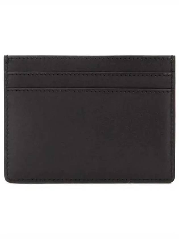 Smooth Leather Classic Logo Card Wallet Black - SAINT LAURENT - BALAAN 3