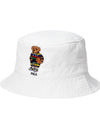 Polo Bear Twill Bucket Hat White - POLO RALPH LAUREN - BALAAN 1