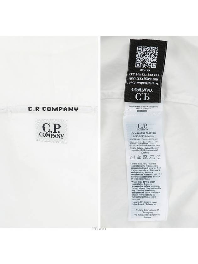 Lens Wappen Shirt Anorak White - CP COMPANY - BALAAN 8