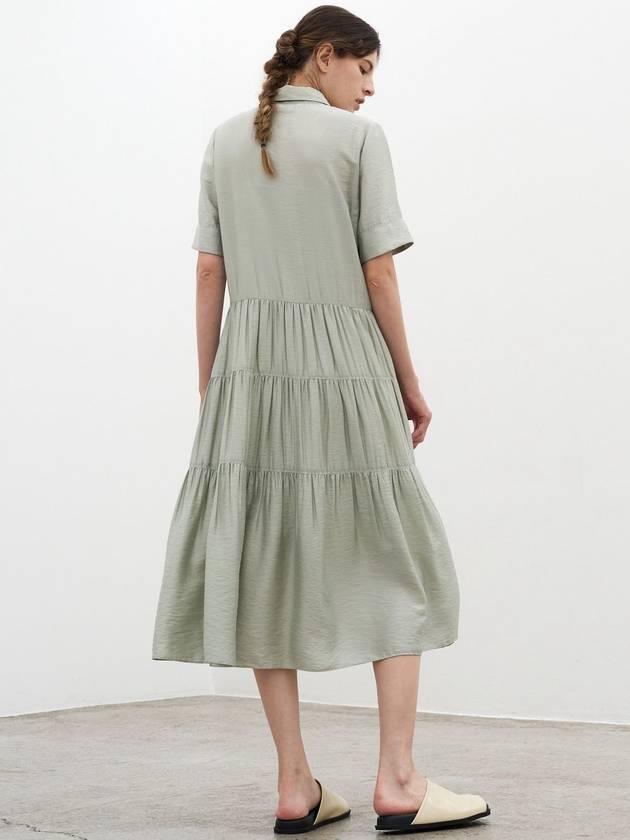 Tiered Shirring Dress_Mint - MITTE - 4