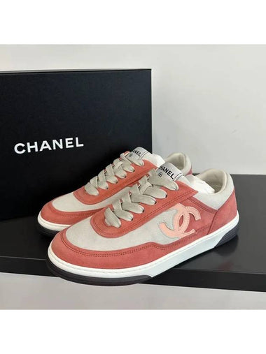 Women's CC Logo Tennis Jenny Sneakers Pink - CHANEL - BALAAN 1