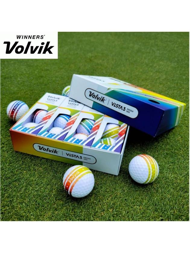 23 years Vista 3 Prism 360 12-ball set hole-in-one meeting printing - VOLVIK - BALAAN 3