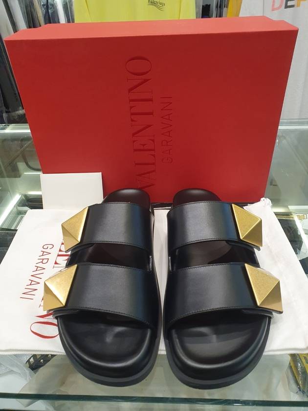 slippers black XW0S0EK2 KUM 0NO - VALENTINO - BALAAN.