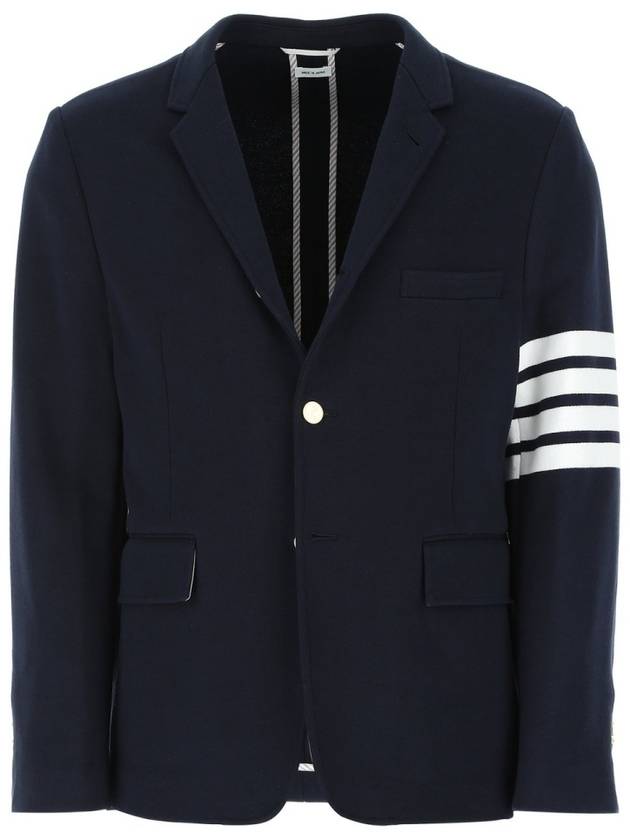 Men's 4 Bar Classic Loopback Sports Jacket Navy - THOM BROWNE - BALAAN 2