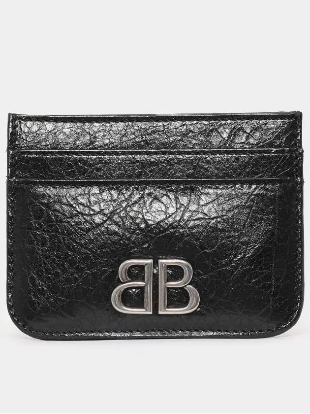 Monaco Metal Logo Card Wallet Black - BALENCIAGA - BALAAN 3