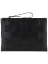 Intrecciato Weaving Strap Clutch Bag Black - BOTTEGA VENETA - BALAAN 2