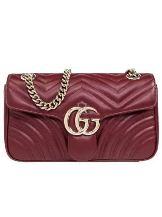 GG Marmont Small Leather Shoulder Bag Red - GUCCI - BALAAN 2