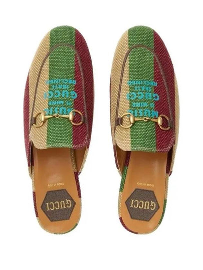 Striped Canvas Bloafers - GUCCI - BALAAN 2