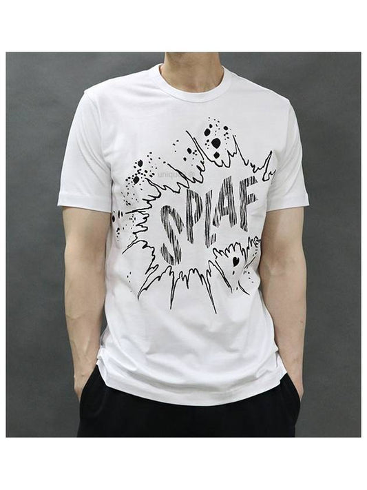 Splaf Cotton Short Sleeves T-Shirt White - COMME DES GARCONS - BALAAN 2