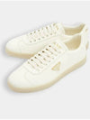 Triangle Logo Lane Leather Low-Top Sneakers Ivory - PRADA - BALAAN 2