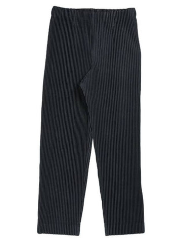 Tailored Pleated Straight Pants Black - ISSEY MIYAKE - BALAAN 1