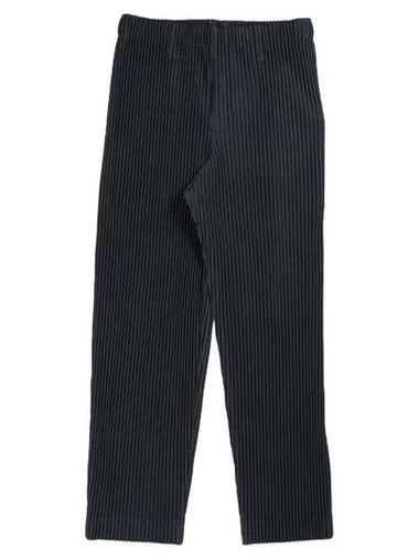 Tailored Pleated Straight Pants Black - ISSEY MIYAKE - BALAAN 1