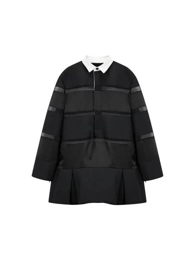 Women s Shooting Bonded Rugby Shirt Dress Black - SACAI - BALAAN 1