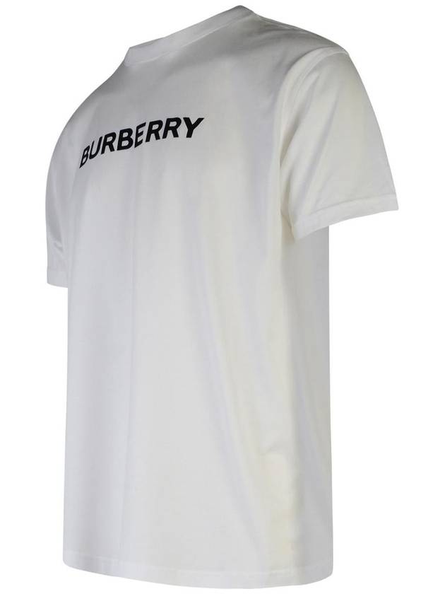 Logo Print Short Sleeve T-Shirt White - BURBERRY - BALAAN 3