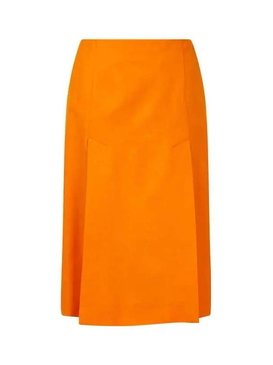 STELLA McCARTNEY Slit Front Midi Skirt Orange - STELLA MCCARTNEY - BALAAN 1