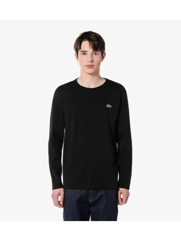 Men s Interlock Long Sleeve T Shirt Black - LACOSTE - BALAAN 1