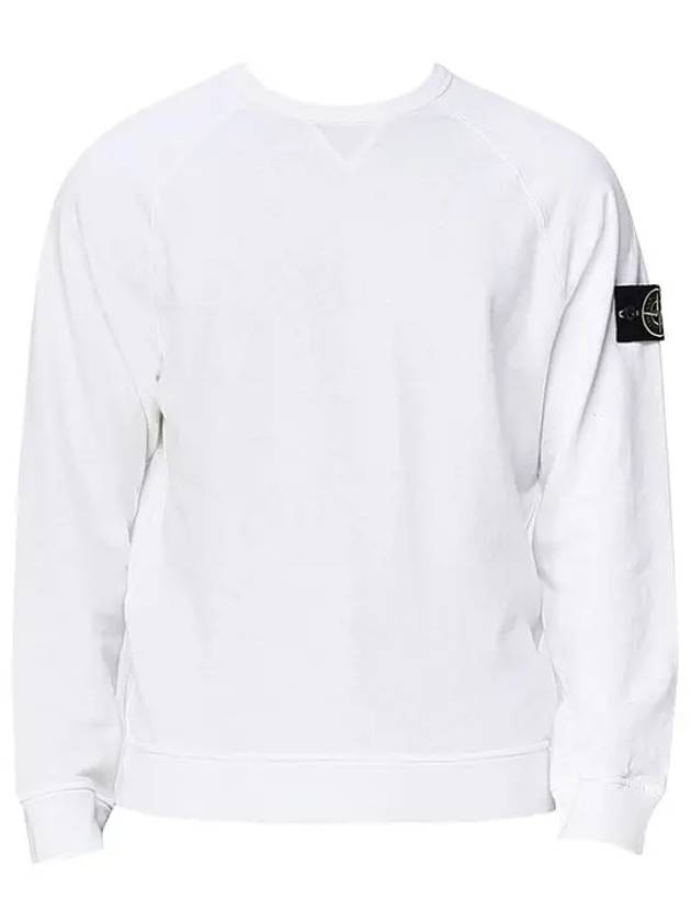 OLD Treatment Wappen Patch Crew Neck Sweatshirt White - STONE ISLAND - BALAAN 2