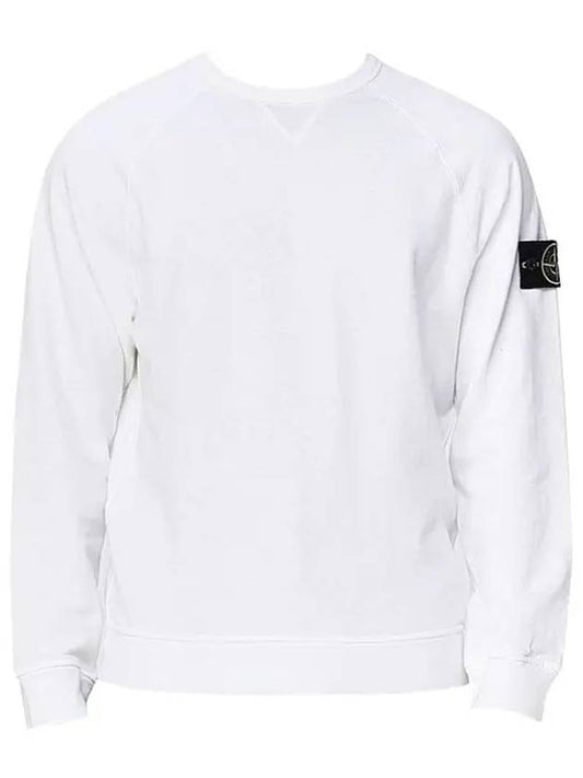 OLD Treatment Wappen Patch Crew Neck Sweatshirt White - STONE ISLAND - BALAAN 2