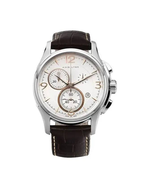 Jazzmaster Chrono Jazzmaster Chrono Leather Watch Black - HAMILTON - BALAAN.