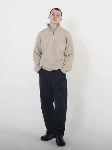 Modal Knit Half Zip up Oatmeal - CHANCE'S NOI - BALAAN 1