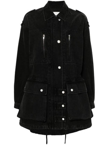 Joanna denim jacket black - ISABEL MARANT ETOILE - BALAAN 1