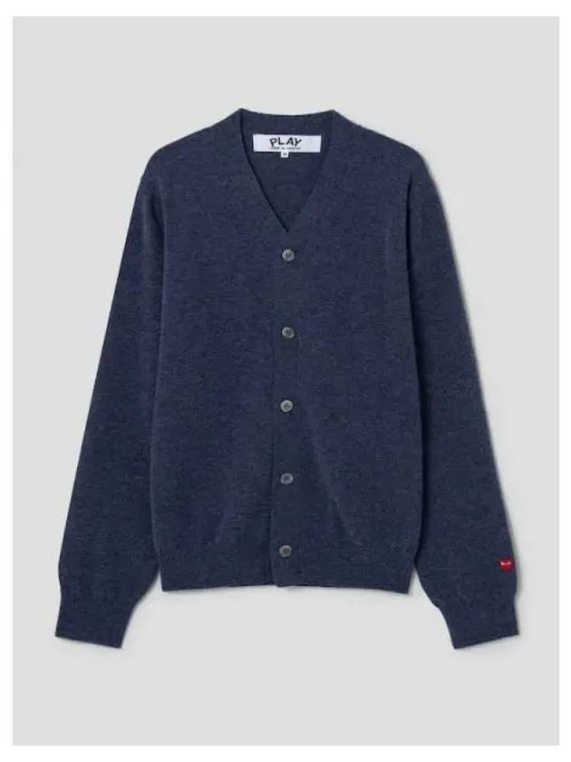 Unisex Pastel Small Red Heart Wappen Spring Fall Cardigan Navy Domestic Product GM0024010927792 - COMME DES GARCONS PLAY - BALAAN 1