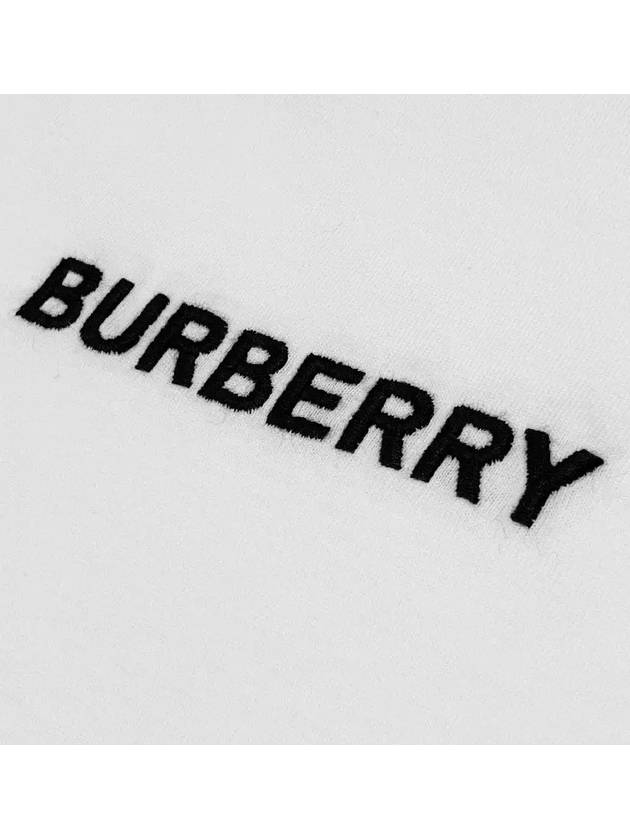 Men's Striped Neck Short Sleeve T-Shirt White - BURBERRY - BALAAN 5