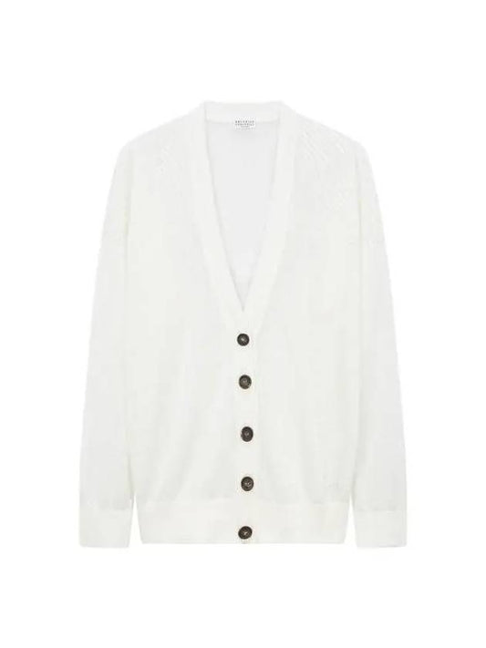 Shimaeul 8th Anniversary 10 ePoint 9 8 Women s Sequin Striped Knit Cardigan Cream 271827 - BRUNELLO CUCINELLI - BALAAN 1