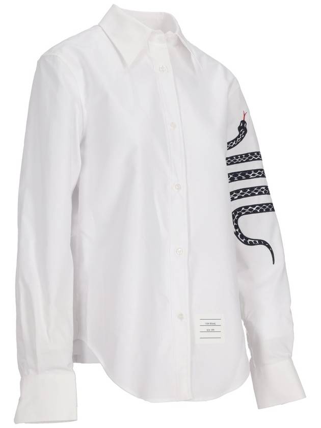 Easy fit point collar shirt white - THOM BROWNE - BALAAN 4