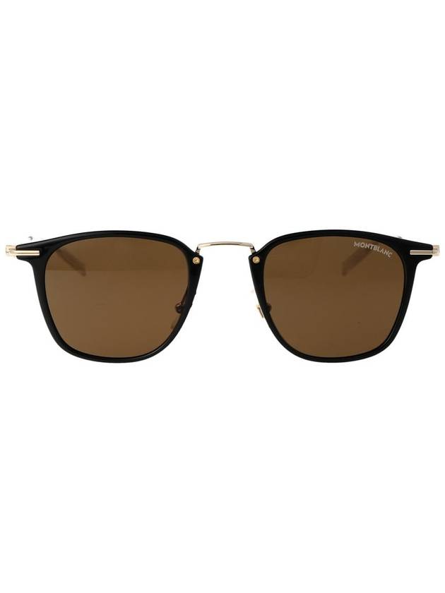 Sunglasses MB0295S 001 001 BLACK GOLD BROWN - MONTBLANC - BALAAN 2