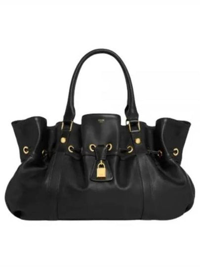 Medium Abbey Supple Calfskin Tote Bag Black - CELINE - BALAAN 2