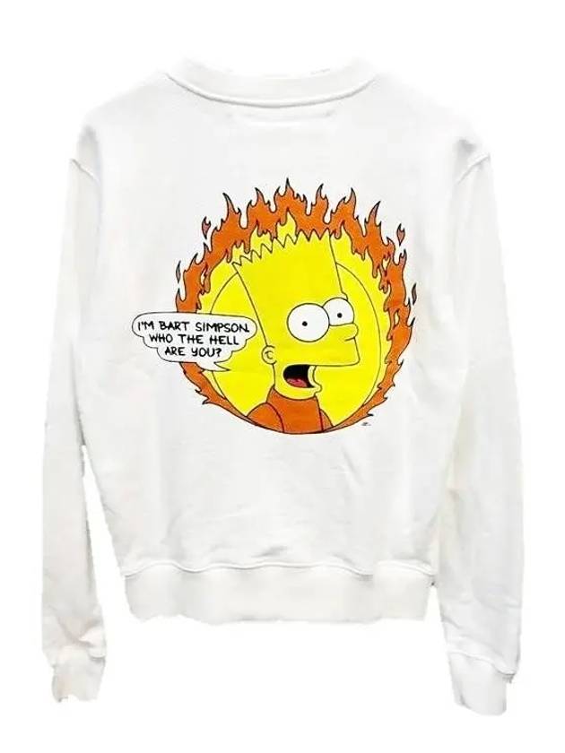 Flamed Bart Crew Neck Long Sleeve T-Shirt White - OFF WHITE - BALAAN 2