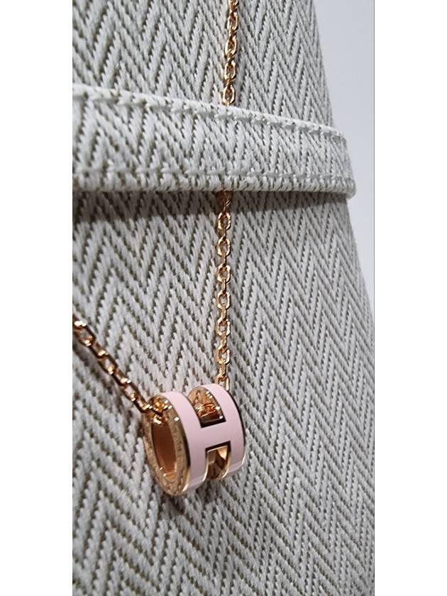 Mini Pop H Pendant Rose Gold Rose Dragee - HERMES - BALAAN 4