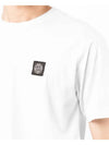 Logo Patch Short Sleeve T-Shirt Ice - STONE ISLAND - BALAAN 4