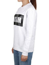 Box Logo Crew Neck Cotton Sweatshirt White - MSGM - BALAAN 4