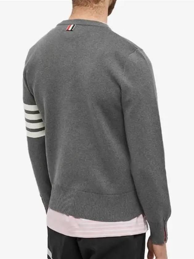 4 Bar Armband Milano Stitch Knit Top Mid Grey - THOM BROWNE - BALAAN 3