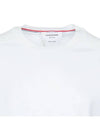 4-Bar Striped Cotton Long Sleeve T-Shirt White - THOM BROWNE - BALAAN 8