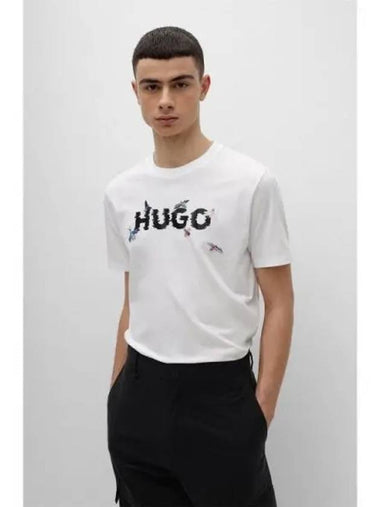 HUGO Cyber Bug Regular Fit T Shirt 50465930 100 - HUGO BOSS - BALAAN 1