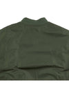 Sleeve Pocket Zipper Linen Bomber Jacket Dark Green - LORO PIANA - BALAAN 9