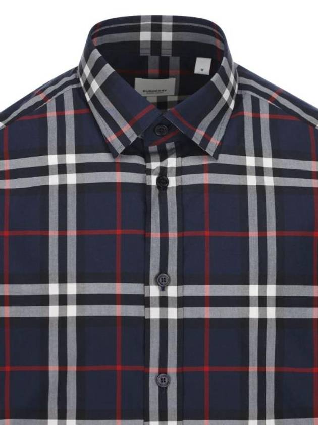 Men's Vintage Check Long Sleeve Shirt Navy - BURBERRY - BALAAN 4