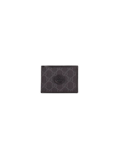 Interlocking GG Mini Half Wallet Black - GUCCI - BALAAN 2