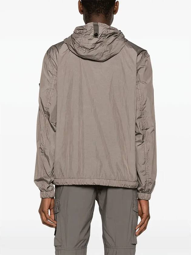 Crinkle Reps Hooded Jacket Brown - STONE ISLAND - BALAAN 4