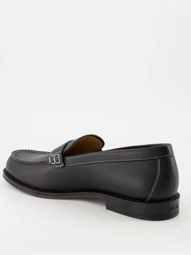 Granville Grained Calfskin Loafers Black - DIOR - BALAAN 6