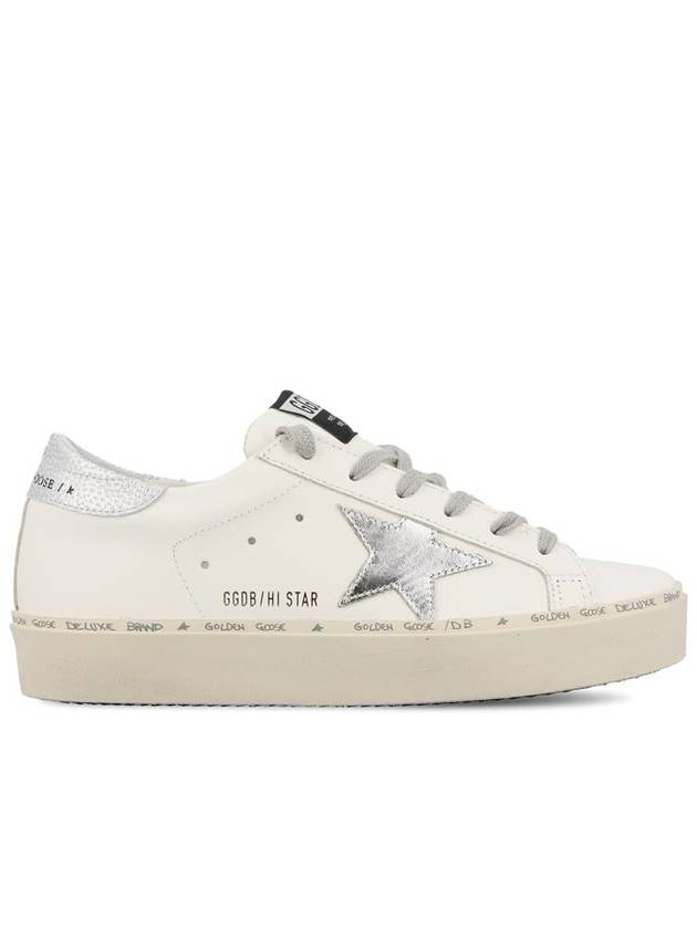 Hi Star White Metallic Silver Heel Tab Sneakers - GOLDEN GOOSE - BALAAN 2