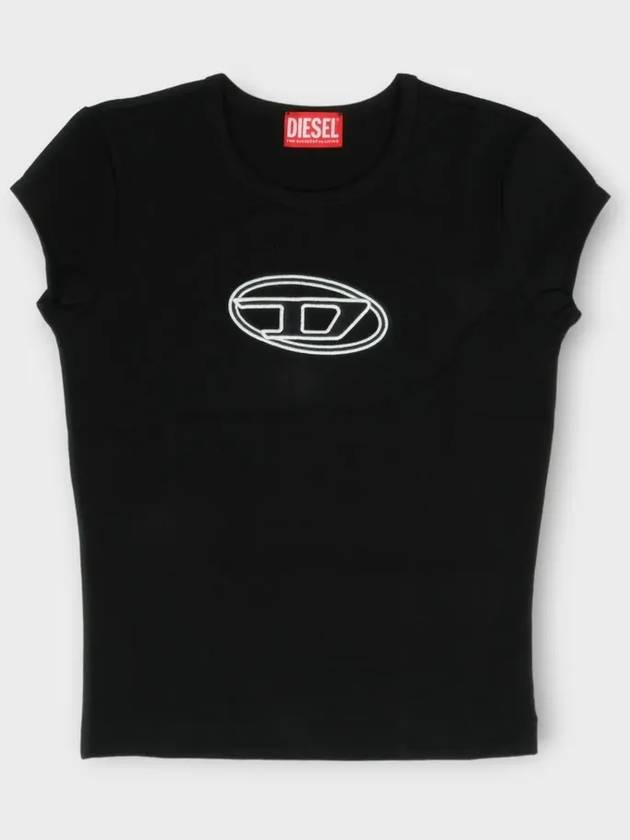 T Angie Peekaboo Logo Short Sleeve T-Shirt Black - DIESEL - BALAAN 3