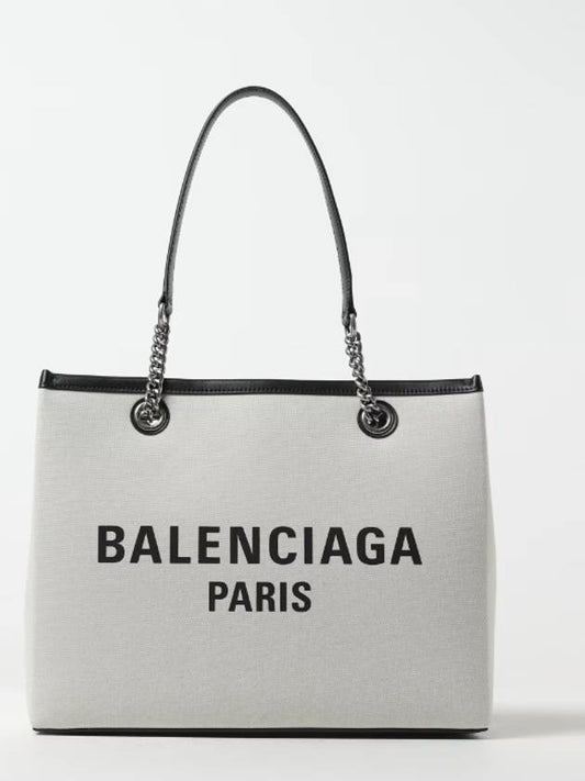 Duty Free Canvas Tote Bag White - BALENCIAGA - BALAAN 2