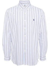 Embroidered Pony Logo Striped Long Sleeve Shirt Blue White - POLO RALPH LAUREN - BALAAN 2