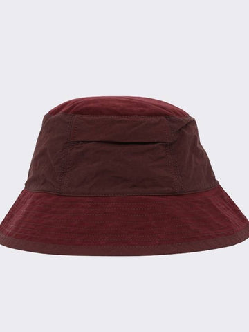 Hidden Pocket Nylon Bucket Hat Red - TEN C - BALAAN 1